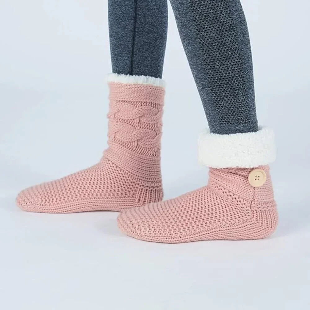 Women's Knit Sherpa Slipper Socks